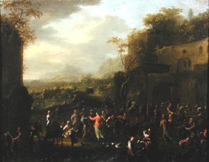 De Bruiloftsdans door Franz Ferg