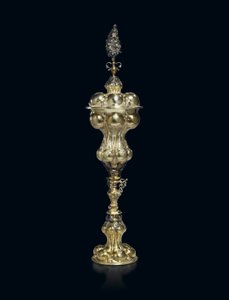 Vergulde beker en deksel, 1609-29