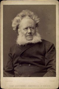 Henrik Ibsen, Noorse toneelschrijver en dichter, eind 19e of begin 20e eeuw