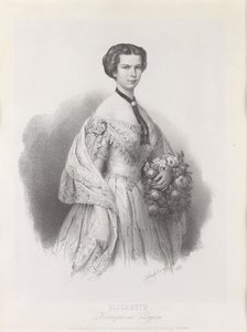 Portret van keizerin Elisabeth van Oostenrijk, 1853