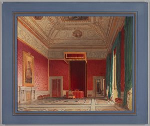 Tekening, Sala del Thorvaldsen, Rome, 1845 door Franz Heinrich