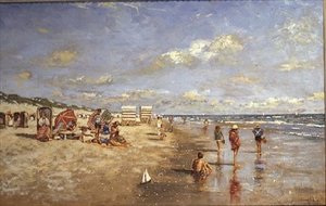Op het strand door Franz Helfferich