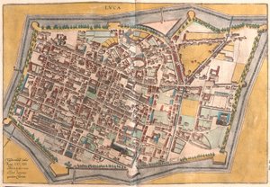Lucca, Italië (gravure)