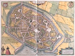 Mons, België (gravure)