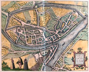 Namen en de Maas, België (gravure)