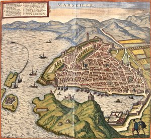 Plan van Marseille, Frankrijk door Franz Hogenberg