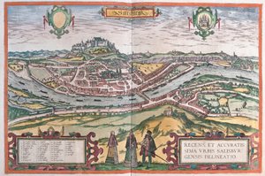 Salzburg, Oostenrijk door Franz Hogenberg