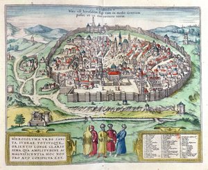 Uitzicht op Jeruzalem, uit de atlas 