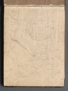 Album met uitzichten van Rome en omgeving, landschapsstudies, pagina 01a: Romeins landschap door Franz Johann Heinrich Nadorp