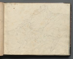 Album met uitzichten van Rome en omgeving, landschapsstudies, pagina 04a: Cervera