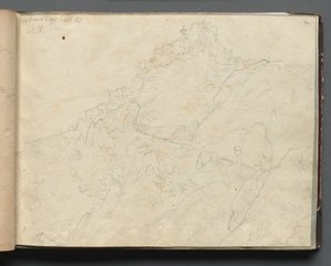 Album met gezichten op Rome en omgeving, landschapsstudies, pagina 04a: "Cervera".