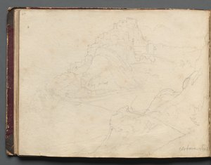 Album met Zichten van Rome en Omgeving, Landschapsstudies, pagina 20b: Cervera door Franz Johann Heinrich Nadorp