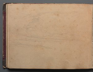 Album met Uitzichten van Rome en Omgeving, Landschapsstudies, pagina 29b: Landschapsstudie door Franz Johann Heinrich Nadorp