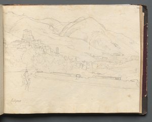 Album met Zichten op Rome en Omgeving, Landschapsstudies, pagina 42a: Romeins Landschap