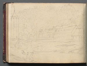 Album met uitzichten van Rome en omgeving, landschapsstudies, pagina 48b: Romeins landschap
