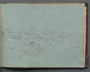 Album met Zichten van Rome en Omgeving, Landschapsstudies, pagina 52a: Romeins Landschap door Franz Johann Heinrich Nadorp