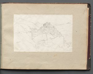 Album met Zichten van Rome en Omgeving, Landschapsstudies, pagina 53a: Vivaro