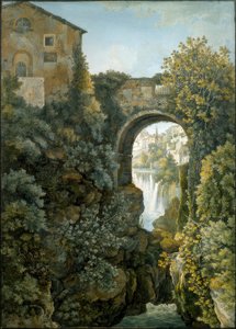 Tivoli, waterpartijen of de loop van de Aniene bij Tivoli door Franz Kaisermann