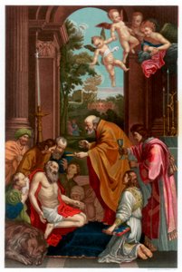 Laatste Communie van Sint Hiëronymus, 1614 (detail) door Franz Kellerhoven