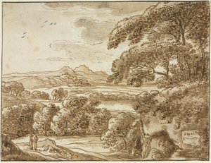 Landschap, c1780 door Franz Kobell