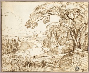 Panoramisch landschap door Franz Kobell