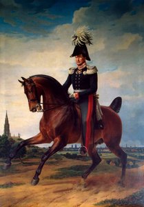 Ruiterportret van Frederik Willem III van Pruisen door Franz Kruguer