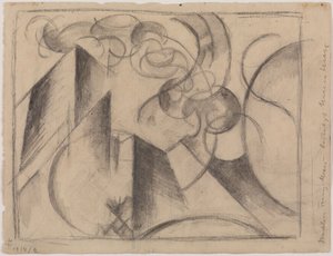 Abstracte tekening door Franz Marc
