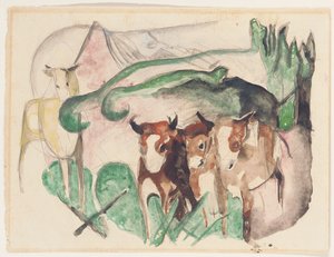 Dieren in een landschap