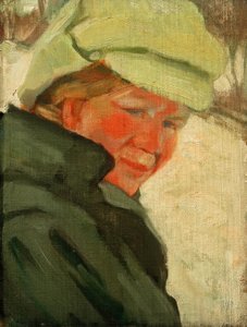 Portret van Maria Franck met witte muts