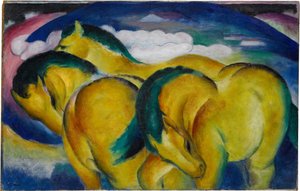 De kleine gele paarden door Franz Marc