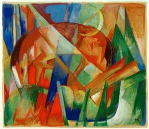Fabeldier II (Paard) door Franz Marc