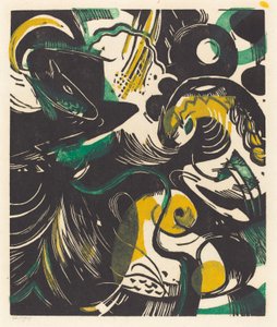 Genesis II (Schöpfungsgeschichte II), 1914 door Franz Marc