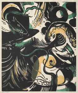 Genesis II door Franz Marc