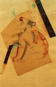 Wachtende hond door Franz Marc