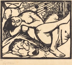 Slapende Herderin door Franz Marc