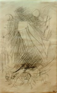 Vallende berg door Franz Marc
