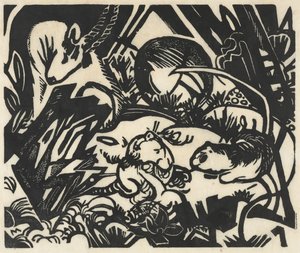 Tierlegende (Dierenlegende) door Franz Marc