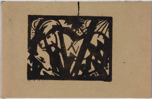 Wilde paardjes, ansichtkaart uit Sindelsdorf aan Wassily Kandinsky in München
