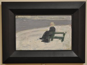 Vrouw in een winterlandschap