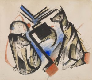 Twee wolven. 1913