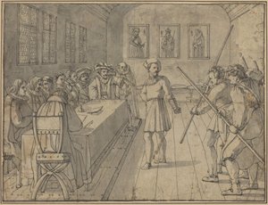 Scène uit Act IV van Goethe