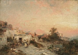 La Tarantella, Posilipo, Napels door Franz Richard Unterberger