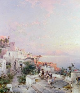 Posilipo, Napels door Franz Richard Unterberger
