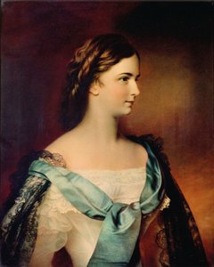 Portret van Keizerin Elisabeth van Oostenrijk door Franz Schrotzberg
