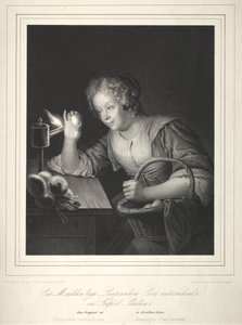 Meisje dat eieren controleert, 1840