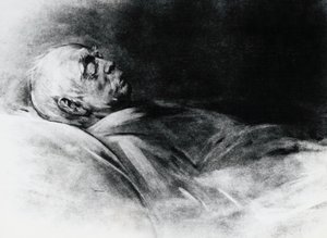 Otto von Bismarck (1815-1898) op zijn sterfbed door Franz Seraph von Lenbach