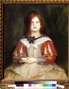 Portret van Gabriella Lenbach (dochter van de schilder) door Franz Seraph von Lenbach