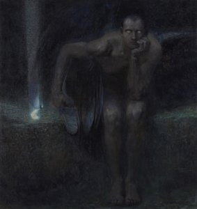 Lucifer, 1891 door Franz Stuck Ritter von