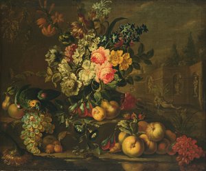 Bloemen en fruit