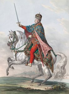 Keizer Ferdinand I van Oostenrijk te paard